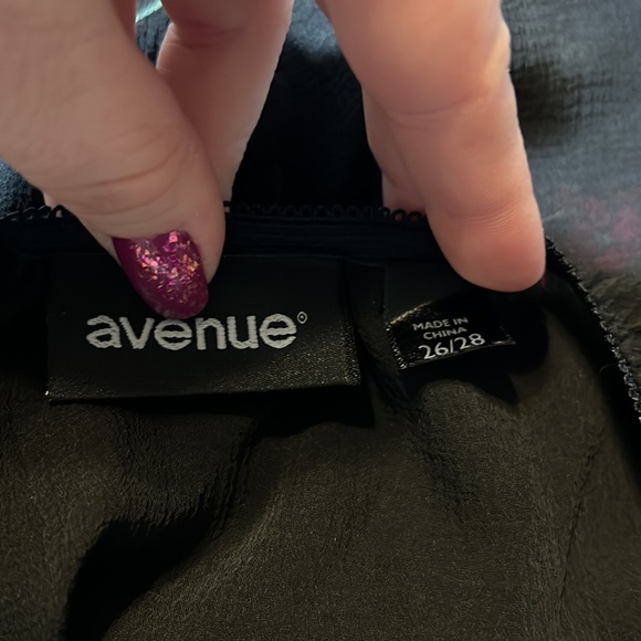 Avenue Plus Size Smocked Sheer Floral Top - Picture 4 of 5